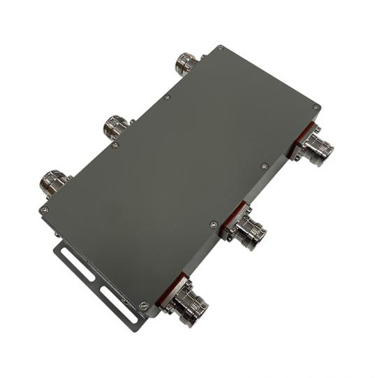 Combinador acoplador híbrido de 3 entradas y 3 salidas de 380 a 3800 MHz con PIM bajo de 160 dBc y 4,3 a 10 F